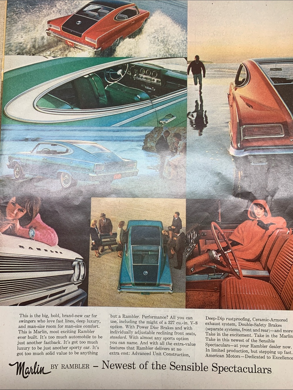 Vintage The Saturday Evening Post April 10, 1965 - Marlin Sport Car - Ad